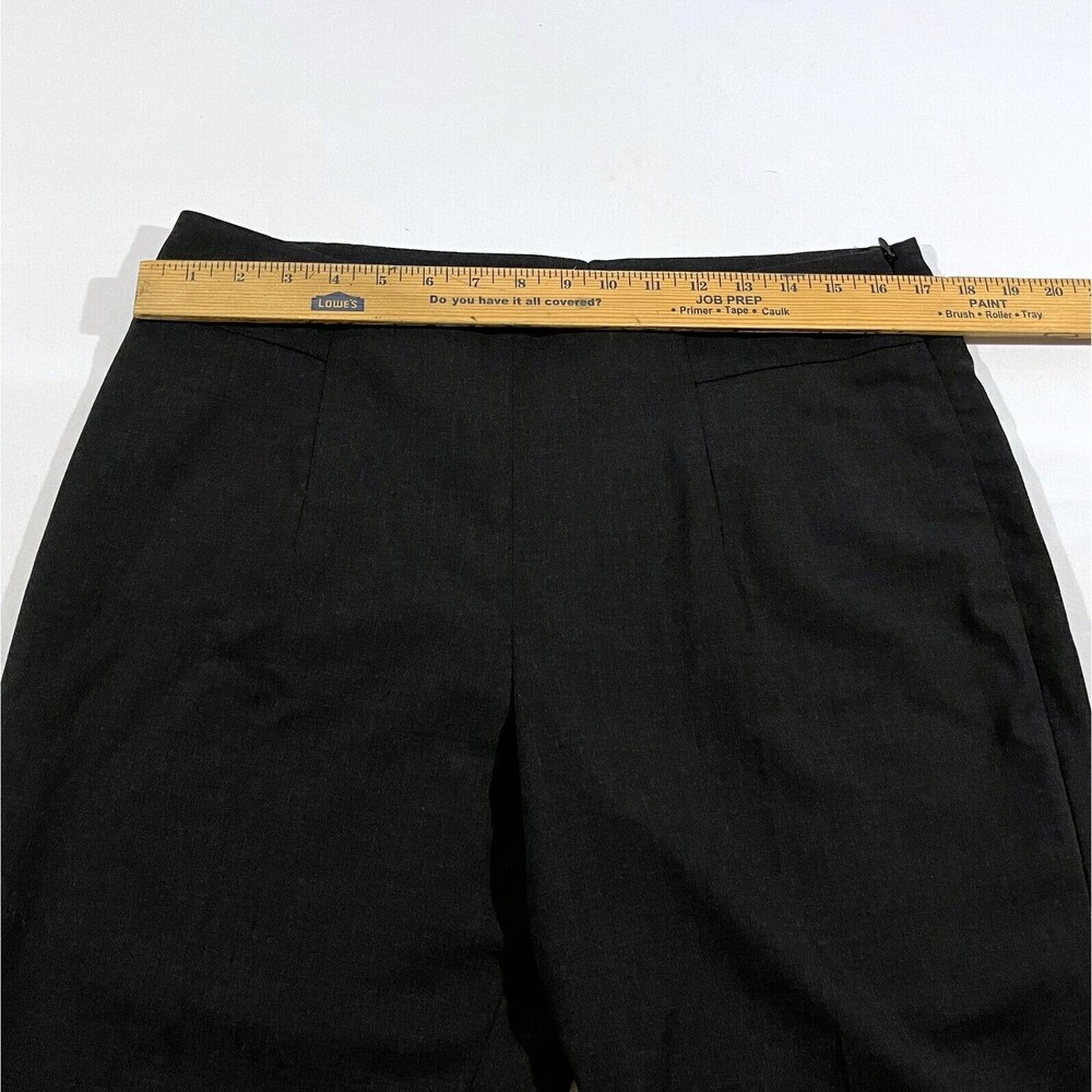 Akris Pants Womens US Sz 12 Black Wool Dress Trousers Career Wide Leg - Picture 4 of 10